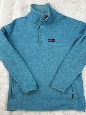 Patagonia Light Teal Fleece Pullover